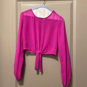 Jemma tie front shirt -superdown